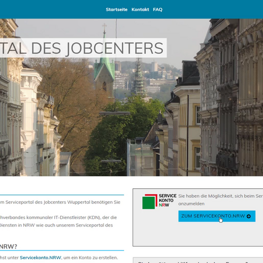 Screenshot Serviceportal